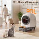 Devoko litiere Chat autonettoyante Automatique, 90L Bac à Litter Automatic Amélioré, bac litiere pour Chat XXL au Design Adorable.Anti-Odeur Longue durée contrôle APP et capteurs de sécurité Inclus - 4