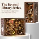 MiniCity Book Nook Kit - DIY Maison de poupée Miniature - Kit Booknook - Puzzle 3D en Bois - Serre-Livres - Décoration avec lumière LED - pour Adolescents et Adultes (Beyond Library Max) - 5