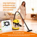 KFI 487 Vacuum Cleaner Bags with 2 Filters Replacement for Kärcher WD4 WD5 WD6 WD5 P WD6 P MV4 MV5 MV6, Fleece Filter Bags for Kärcher 2.863-006.0, Filter Set KFI 4410 Filter (2.863-005.00) Pack of 10 - 7