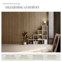 tectake® Set of 2 Acoustic Wall Panels with Real Wood Veneer & MDF, Sound-Absorbing Acoustic Panels with Felt Fabric & Wood Slats, Adjustable Size & Easy Installation, 120 x 60 x 2.1 cm - Oak - 3