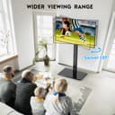 BONTEC TV Floor Stand for 30-70 Inch LED LCD OLED Flat Curved TVs, Height Adjustable Tall Swivel Standing TV Stand, Universal Freestanding Floor Standing TV Stand Base up to 40kg, Max VESA 600x400mm - 5