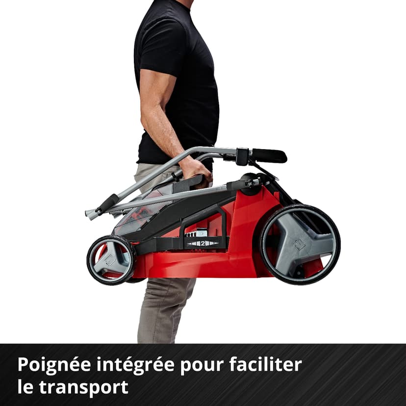 Einhell Tosaerba a batteria GE-CM 43 Li M Kit Power X-Change (36V, 43 cm larghezza di taglio, fino 600 m², Brushless, funzione mulching, 63L sacco raccoglitore, incl. 2x 4,0Ah + 2x caricabatterie) - 7