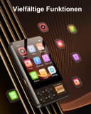 AGXOV 128GB Bluetooth MP3 Player, MP3 Music Player with Headphones, Dictaphone, HiFi Sound, 2.4 Inch Color Screen, Ideal for Sports, Black - 2