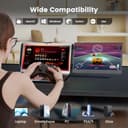 domyfan 14" Laptop Monitor, FHD 1080P IPS Dual Laptop Screen, HDMI/USB-A/Type-C Plug and Play for Windows,Mac,Chrome,Android, Xbox, PS5, Work with 13.3"-17" Laptops - 5