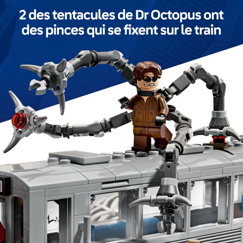 LEGO ǀ Marvel Spider-Man vs. Doc Ock Subway Train Scene - Play & Display Toy with 4 Minifigures - Collectible Super Hero Gift for 9+ Year Old Boys & Movie Fans - 76321 - 3
