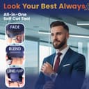 Self Haircut Kit for Men | 2Pcs SelfCut Guide for Men: Neckline Shaving Template & Fade Guide | Adjustable Size Hair Fade Tool & Stable Neckline Template | Hair Cut for Kids & Seniors - 4
