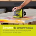 RYOBI - Ponceuse Excentrique Sans Fil 18V ONE+ RROS18-0 – Plateau Ø125 mm, Collecteur de Poussière, Mouvements Orbitaux Puissants – Finition Bois, Peinture, Métal – Batterie Non Incluse - 4