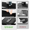 Diaxilu Outdoor Doormat 60 x 90 cm, Non-Slip Silicone Dirt Trapper Mat, Durable Outdoor Doormat - Dustproof and Washable, Weatherproof Door Mat for Front Door, Black - 8