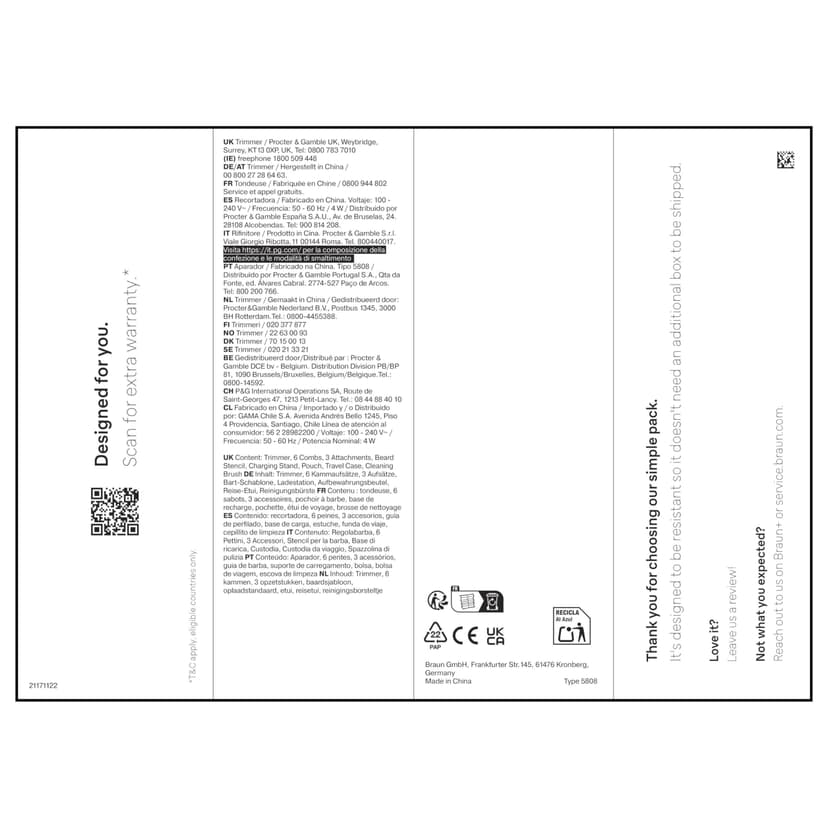 Braun Beard Trimmer Men Series 9, +14 Barbering Tools, Power Boost & Lifetime Sharp ProBlade, 180 Min, with Fade, 52 Lengths, PrecisionWheel & Lock, Waterproof, BT9565, Titanium - 8