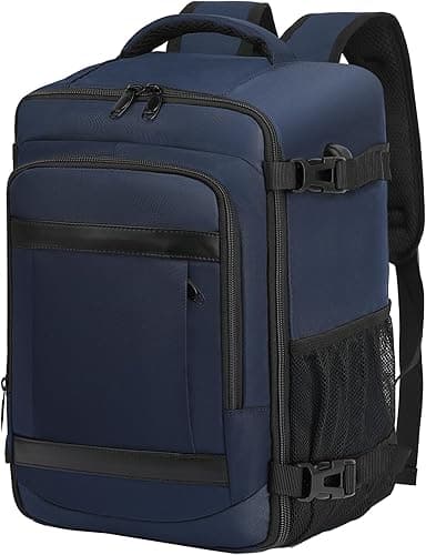 KLOSTAIN Sac à Dos Voyage Cabine Avion 45x36x20 pour Easyjet 30L Bagage Cabine Grande Bagage à Main sous Le Siège Sac à Dos Homme pour Ordinateur Portable 14 Noir