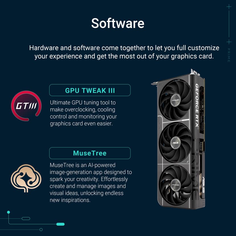 ASUS Prime GeForce RTX 5060 Ti 8GB GDDR7 OC Edition Graphics Card (PCIe 5.0, 8GB GDDR7, HDMI/DP 2.1, 2.5 slot, Axial tech fans, Dual BIOS) - 7