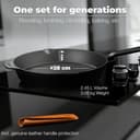 TECOR Cast Iron Pan Set 28cm Unpolished, Universal, Natural - Durable Cast Iron Skillet - Non-Stick Cast Iron Frying Pan Top Quality - Cast Iron Frying Pan - Skillet Pan - Cast Iron Cookware Set - 4