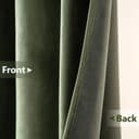 MIULEE Olive Green Velvet Curtains for Bedroom 2 Panel Set 96 Inch Drop Curtains, Soft Elegent Home Decor Velvet Curtain Living Room, Sun Blocking Room Darkening Thermal Eyelet Curtain 55x96 Inch - 4