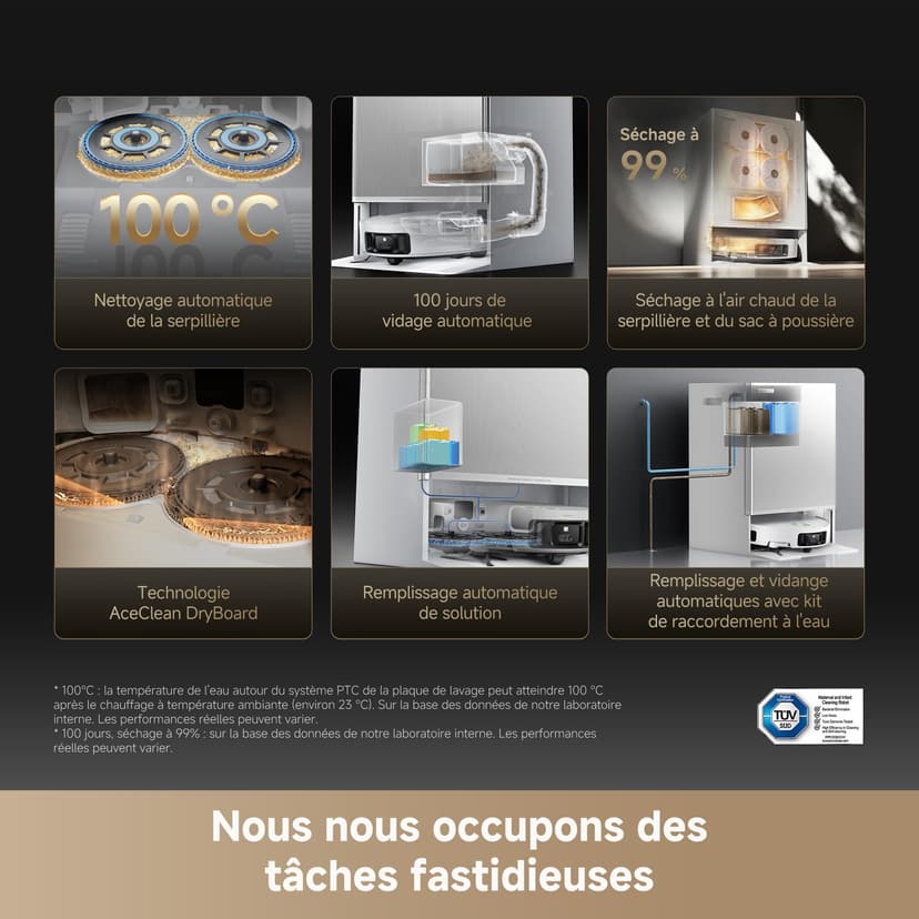 DREAME Matrix10 Ultra Robot Vacuum and Mop, Multi Mop Change, 8 cm Obstacle Bridge, 30,000 Pa, Auto Empty/Refill, Self-Cleaning, 100% Detangle,240> Obstacle Avoidance, Voice Control - 9