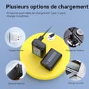ENEGON NP-FW50 batterie rechargeable 2 Pack 1500mAh avec câble de Charge USB-C 2 en 1 pour Sony ZV-E10, A6000, A6500, A6300, A6400, A7, A7II, A7RII, A7SII, A7S, A7R, A55, A5100,A5000, A3000, A55, RX10 - 4