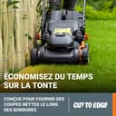 WORX Tondeuse à Gazon sans Fil 40V WG743E, Surface Max 500 m², Coupe de 40cm, Tonte jusqu'aux Bordures, 7 Hauteurs de Coupe, silencieuse, livrée avec 2 Batteries 4Ah et 1 Chargeur Double - 5