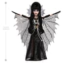 Monster High Elvira Maîtresse des ténèbres Poupée à Collectionner avec Robe en Similicuir Noir, Cape Chauve-Souris Scintillante et Accessoires Haut de Gamme, HYV99 - 5