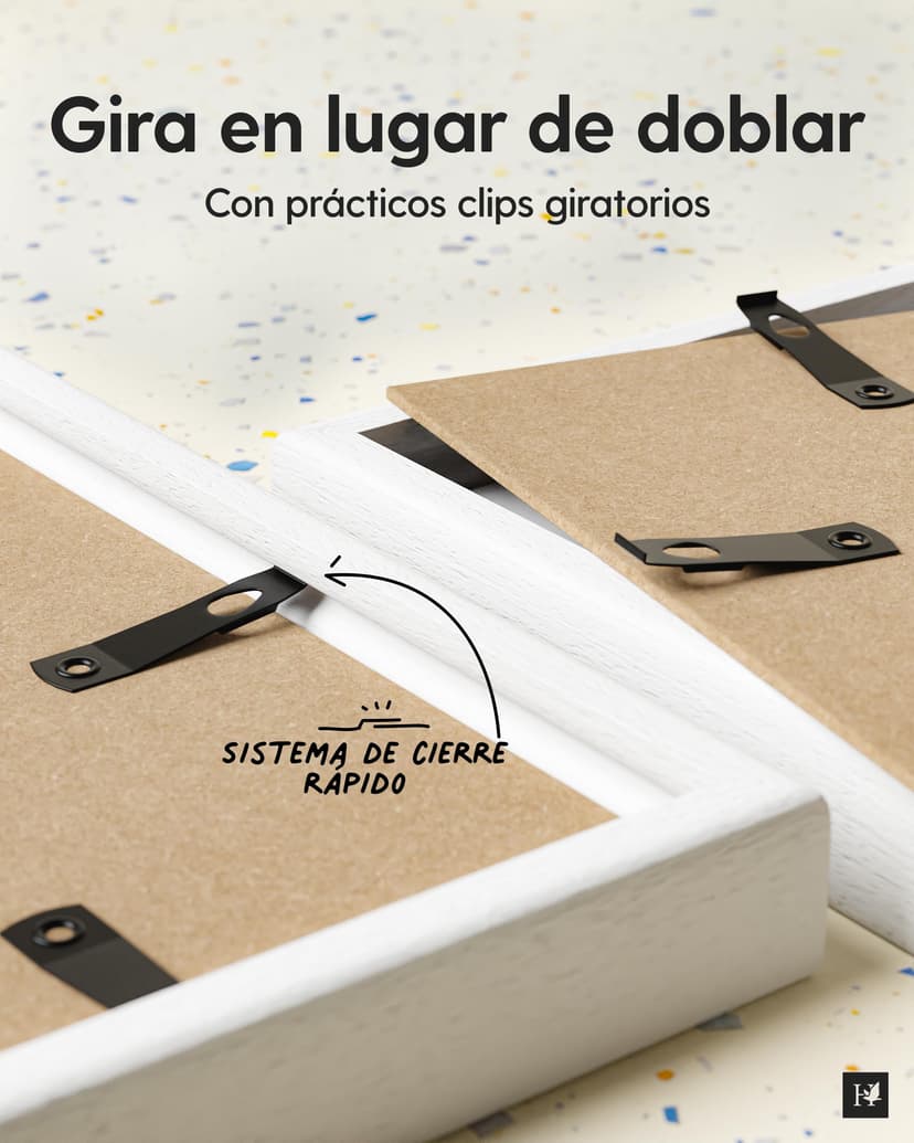 Heimlich double pack (2 pcs.) Picture Frames Wood - with Shatterproof Acryl Glass - DIN A3 (29,7x42cm), White - 4