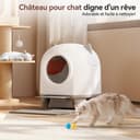Devoko Self-Cleaning Pet Litter Box with Cute Cat Ears, Automatic XXL Enclosed Tray, Remote Control, Large Space, Safety & Odour Control, 90L Electric Litter Box for Multiple Cats - 8