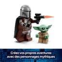 LEGO Star Wars 75436 Le Speeder Bike du Mandalorien et Grogu - Jouet de Construction - Figurine de Grogu & Minifigurine de Din Djarin avec Blaster - Cadeau d'anniversaire pour Garçon dès 6 Ans & Fans - 5