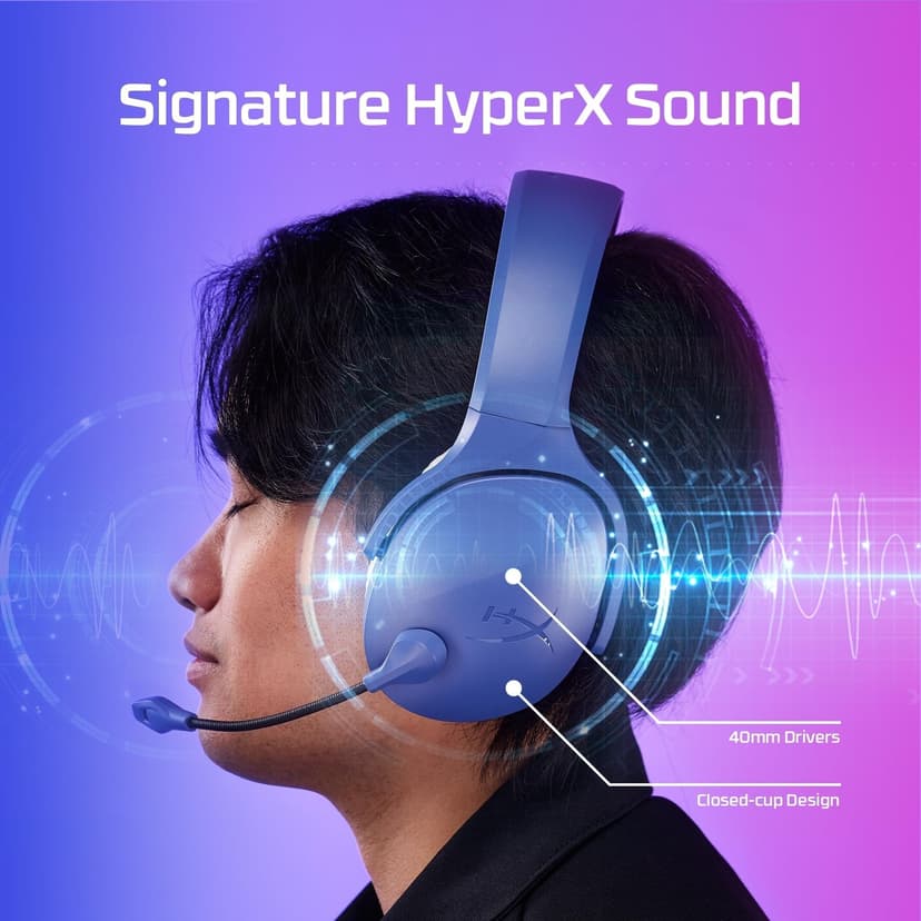 HyperX Cloud Jet Dual Wireless Gaming Headset, 2.4GHz & Bluetooth, PC, Mac, PS5, PS4, Mobile, 40 mm Driver, 25 Hours Battery Life, Swivel-to-Mute Microphone, Lightweight Design, Black - 4