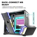 ANSAITE ATX PC Case 9 x 120 mm ARGB PWM Fan Pre-Installed Mid-Tower Gaming PC Case, Panoramic Tempered Glass Black Computer Case with Type C, 360 mm Radiator Support, H-D9 - 5