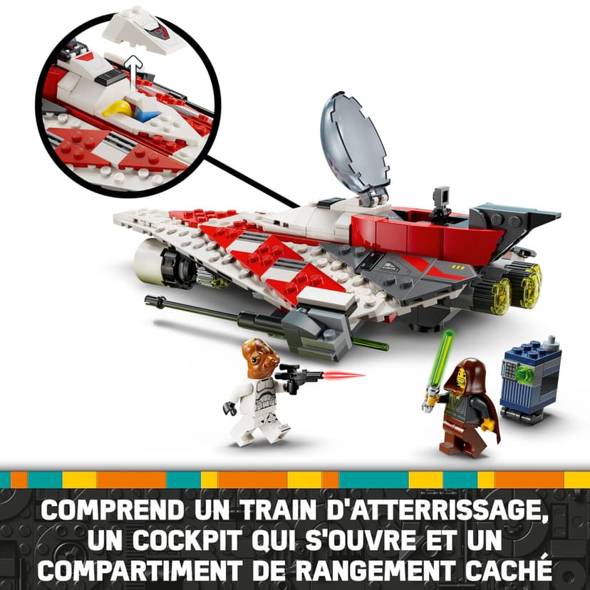 LEGO Star Wars Jedi Bob’s Starfighter Buildable Toy Vehicle for 8 Plus Year Old Boys & Girls, with 2 Character Minifigures and a Droid figure, Birthday Gift Idea for Kids and Fans 75388 - 4
