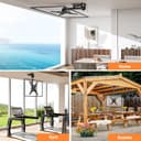 ELIVED Flip Down Ceiling TV Mount Fits 14-42 Inch LCD TV/Monitor Screens up to 10KG, Height Adjustable Full Motion TV Bracket for Flat/Pitched Roof/Cabinet, Max VESA 200x200mm, EV3030 - 9