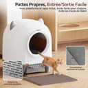 Devoko Self-Cleaning Pet Litter Box with Cute Cat Ears, Automatic XXL Enclosed Tray, Remote Control, Large Space, Safety & Odour Control, 90L Electric Litter Box for Multiple Cats - 6