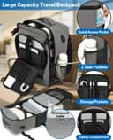 KLOSTAIN for Easyjet Cabin Bag 45x36x20 Travel Backpack Hand Luggage Carry-ons Bag Laptop Backpack Ruscksack for Airplanes Flight New Easyjet Underseat Cabin Bags Fit 14" Laptop Black - 4