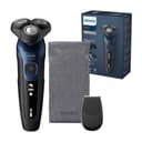 Philips Shaver Series 5000 - Wet & Dry Electric Men's Shaver in Metallic Blue with Precision Trimmer and Soft Pouch Travel Case (Model S5465/18) - 1