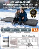 HIKENTURE 7.3 R-Value Camping Sleeping Mat, 10 cm Ultra Thick Sleeping Mat Ultralight with Foot Pump, Insulated Air Mattress, Small Pack Size for 4 Seasons, Inflatable Sleeping Mat for Outdoor, Hiking - 4
