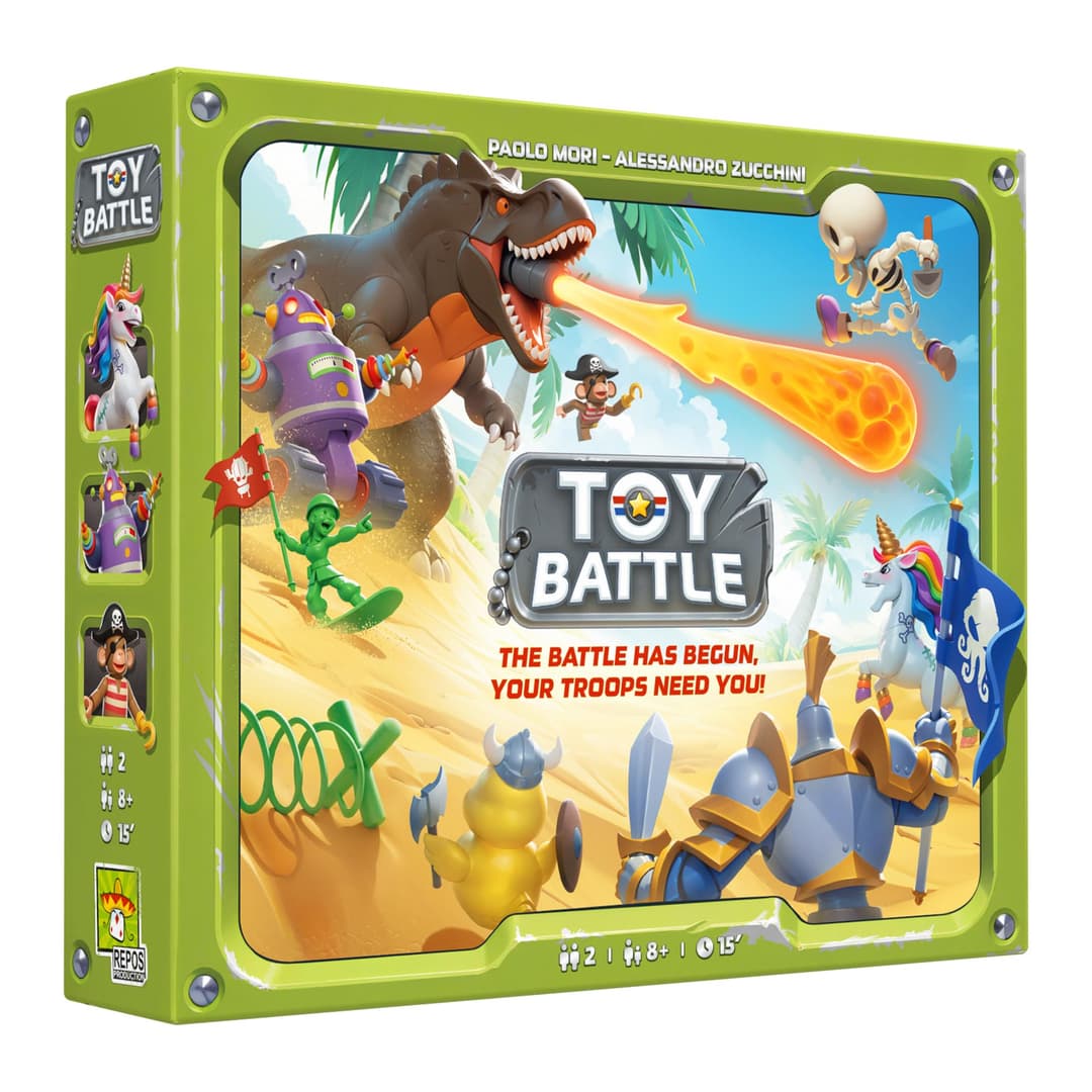 Repos Production | Toy Battle | Board Game | Ages 8+ | 2 Players | 30+ Minutes Playing Time
