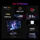 ASUS ROG Strix XG259QNS Esports Gaming Monitor — 25 inch (24.5 inch viewable) FHD (1920 x 1080), 380 Hz (OC), Fast IPS, 1 ms GTG (0.3 ms Minimum), HDR, DisplayWidget Center - 4