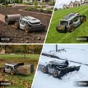 Mowrator Remote Control Lawn Mower S1 4WD 56V12Ah, Multi-Functions RC Lawn Mower with 1.5-4.3 Inch Cutting Height 21 Inch Cutting Width for 75% Slope(37°) for Mowing 0.75 Acres - 2