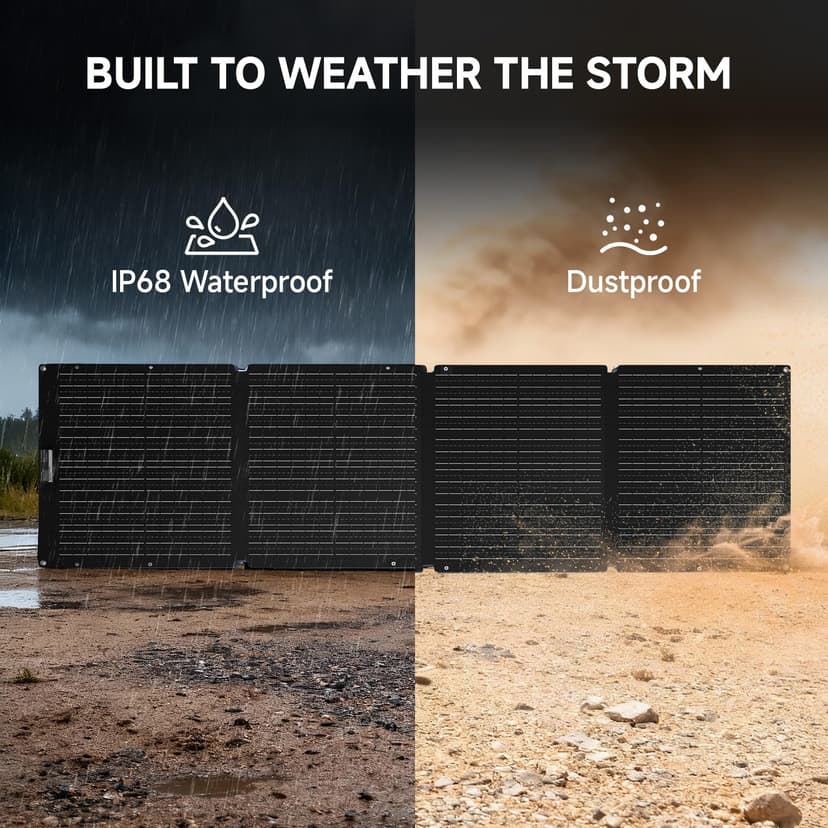 ALLPOWERS SE200 200W Portable Solar Panel for S2000 PRO R600 R1500 LITE R2500 V2 R4000 Power Station, Foldable Monocrystalline Solar Cell Solar Charger Solar Kit for RV Van Outdoor Off-Grid - 6