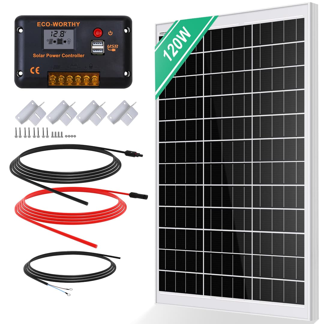 ECO-WORTHY 240W Monocrystalline Solar Panel Set, 12V, 21%…