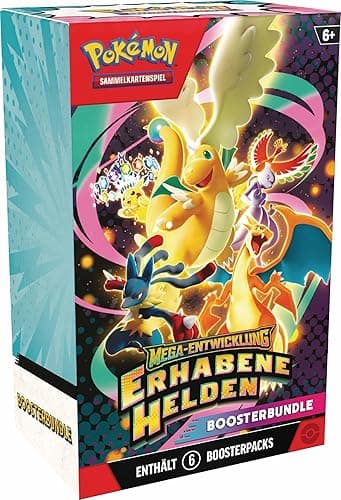 Pokémon-Sammelkartenspiel: Boosterbundle Mega-Entwicklung – Erhabene Helden (6 Boosterpacks)