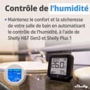 Shelly H&T Gen3 Noir - Capteur de température et d'humidité connecté, Thermomètre & Hygromètre intérieur/extérieur Wi-Fi, Écran eink, Horloge digitale, App iOS & Android - 7