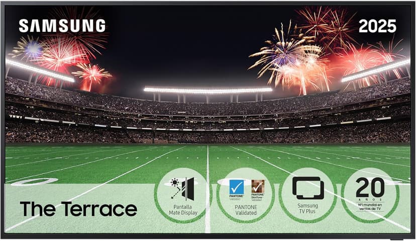 Samsung TV The Terrace 55" Neo QLED 2025 TQ55LST7TG, Écran Full LED Local Dimming Gold, Téléviseur sans Reflets, Utilisation en Extérieur, Smart TV, Quantum HDR, Indice de Durabilité IP55 - 1