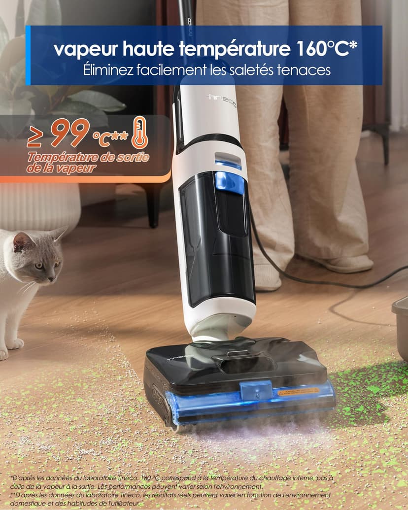 Tineco Floor One S6 Stretch Steam Wet Dry Vacuum Cleaner, Powerful Sucton, Anti-Tangle Design, Long Runtime, 180¡ã Lay-Flat - 3