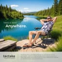 tectake® Set of 2 Folding Camping Chairs with Adjustable Backrest & Soft Head Cushion, Durable Camping Chair Set with Weather-Resistant Frame, Folding Chair Set for Travel, Garden, Patio - Anthracite - 5