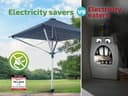 Leifheit LinoProtect 400 DL; 40m Rotary clothes line with integrated waterproof cover to keep laundry dry - even when it rains; 2.94m turning diameter, Easy pull-open, Non-rust, lightweight aluminium - 4