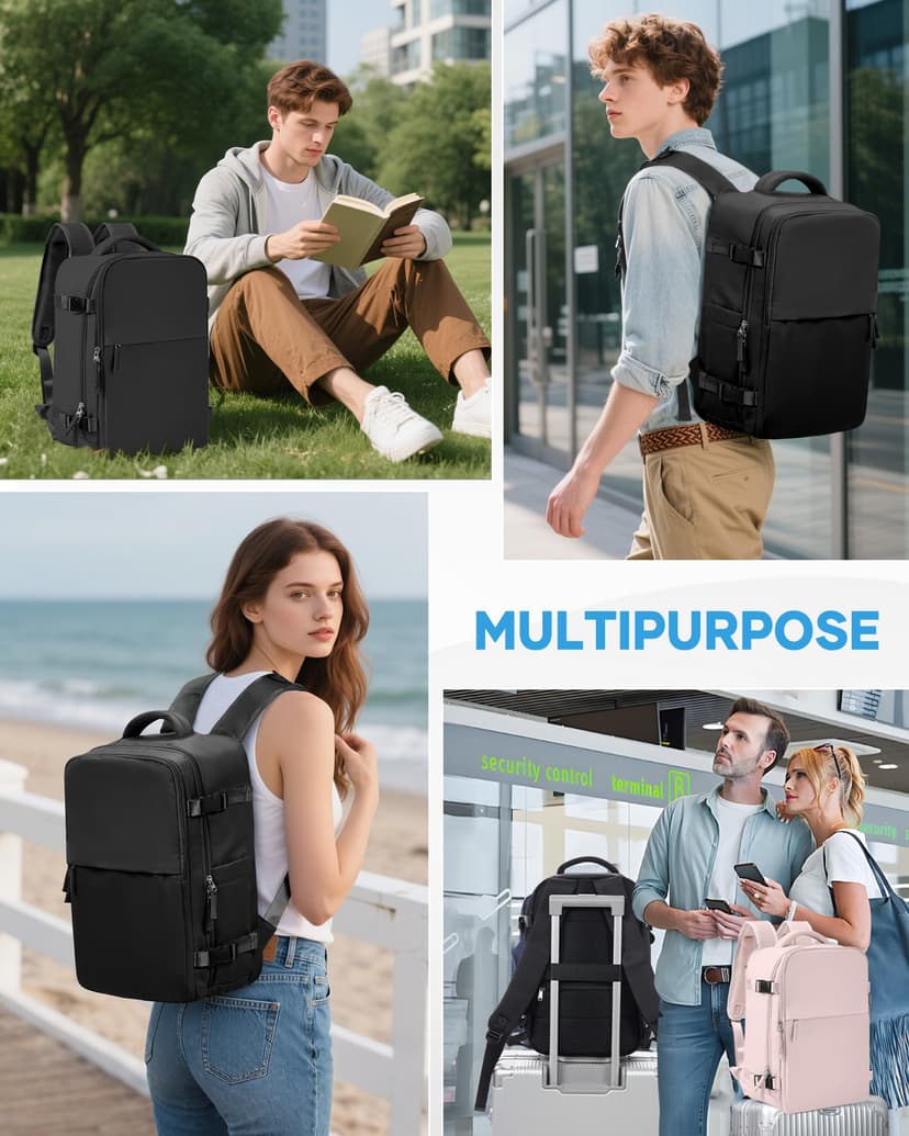 SZLX Vacuum Backpack Carry-on Luggage Women, Airbag Backpack with Vacuum System for Travel, Ryanair Travel Ruscksack Cabin Size with Pump Waterproof Men's Vacuum Suitcase - 7