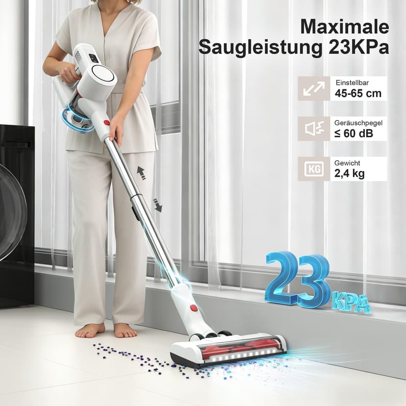Cordless Vacuum Cleaner 3-in-1 Cordless Vacuum Cleaner Wireless Wireless with Light Without Cable with Pet Hair Screen Carpets Hard Floors - 2