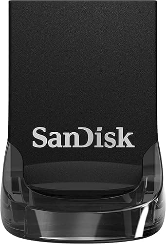 SanDisk Ultra Fit 128 Go Flash Drive, (Clé USB 3.2, Idéale pour ordinateurs portables et consoles, des vitesses allant jusqu'à 400 Mo/s, logiciel de récupération des données RescuePRO Deluxe) Noir
