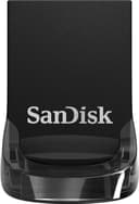 SanDisk Ultra Fit 128 Go Flash Drive, (Clé USB 3.2, Idéale pour ordinateurs portables et consoles, des vitesses allant jusqu'à 400 Mo/s, logiciel de récupération des données RescuePRO Deluxe) Noir - 1