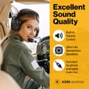 KORE Aviation P1 General Aviation Headset for Pilots | Mono, 24 db Passive Noise Reduction Rating, Noise Canceling Microphone, Acoustic Foam Ear Cups, AUX Port for MP3 Music Input with GA Dual Plugs - 5