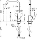 Hansgrohe HG Focus kitchen mix.swivel spout - 5