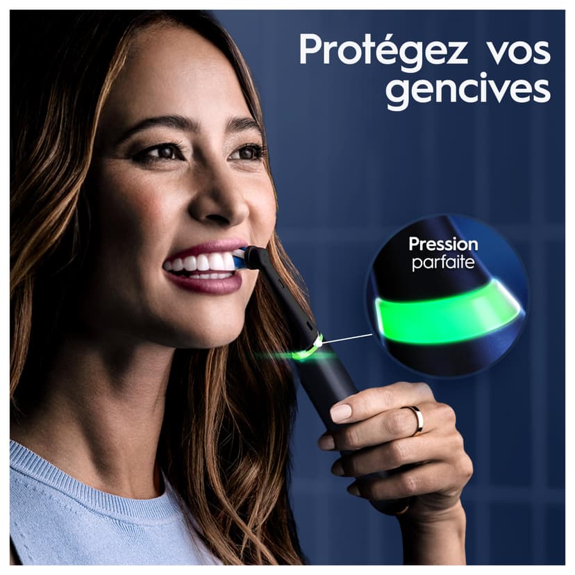 Oral-B Brosses A Dents Electriques iO 9 Noire Et Rose, 7 Modes De Brossage Dont Blancheur Et Soin Des Gencives, 16 Zones De Nettoyage, Ecran Interactif, 4 Brossettes De Rechange Oral B, Etui, Carton - 3